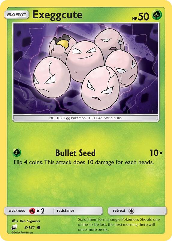 Exeggcute Pokemon card from SM - Team Up