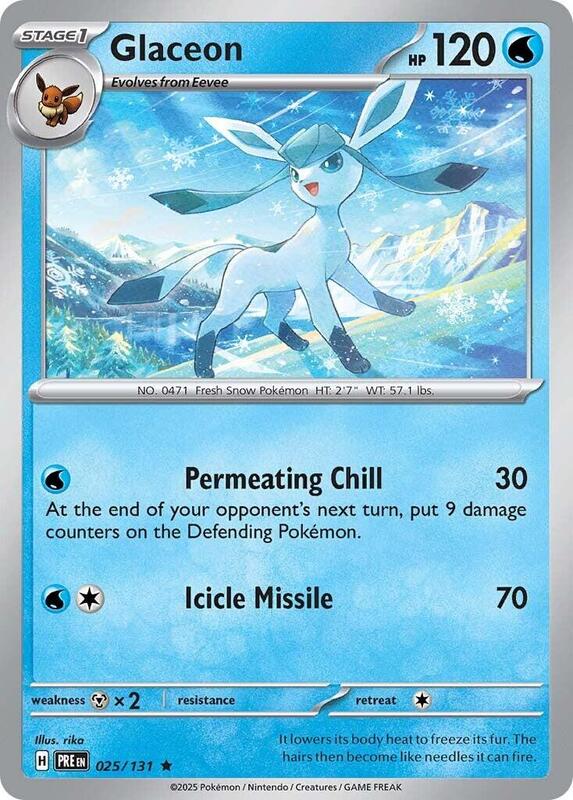Glaceon Pokemon card from SV: Prismatic Evolutions