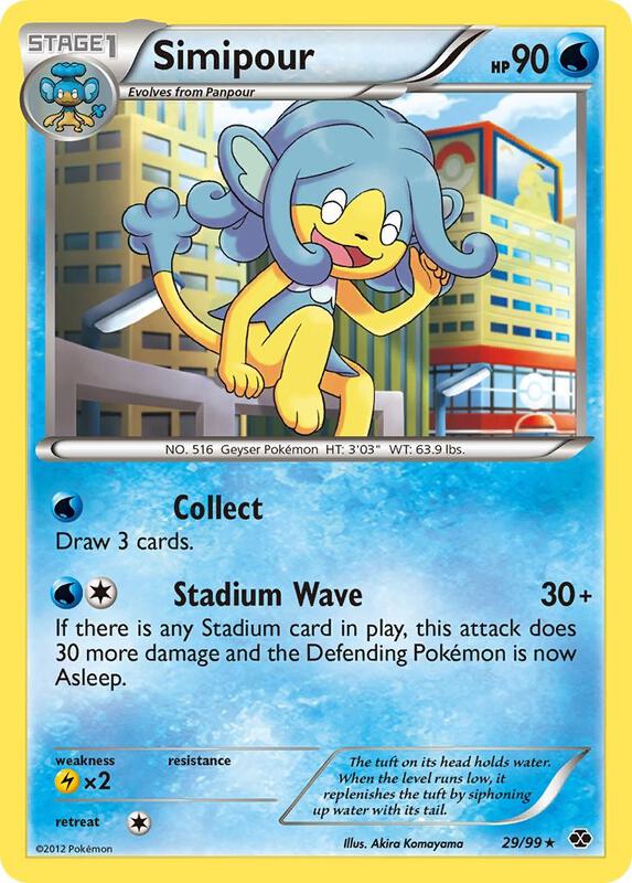 Simipour Pokemon card from Next Destinies