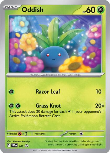 Oddish - 102 Pokemon card from SV: Scarlet & Violet Promo Cards