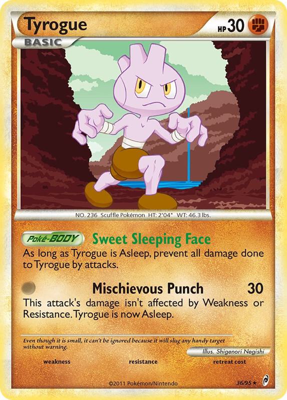 Tyrogue Pokemon card from Call of Legends