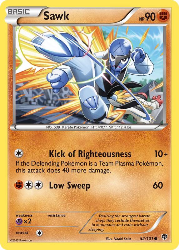 Sawk Pokemon card from Plasma Blast