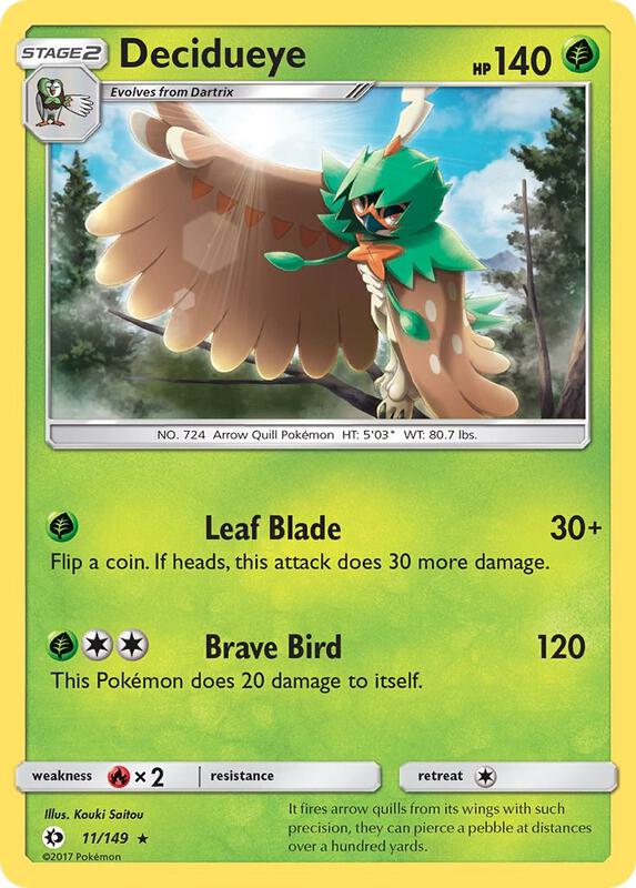 Decidueye Pokemon card from SM Base Set