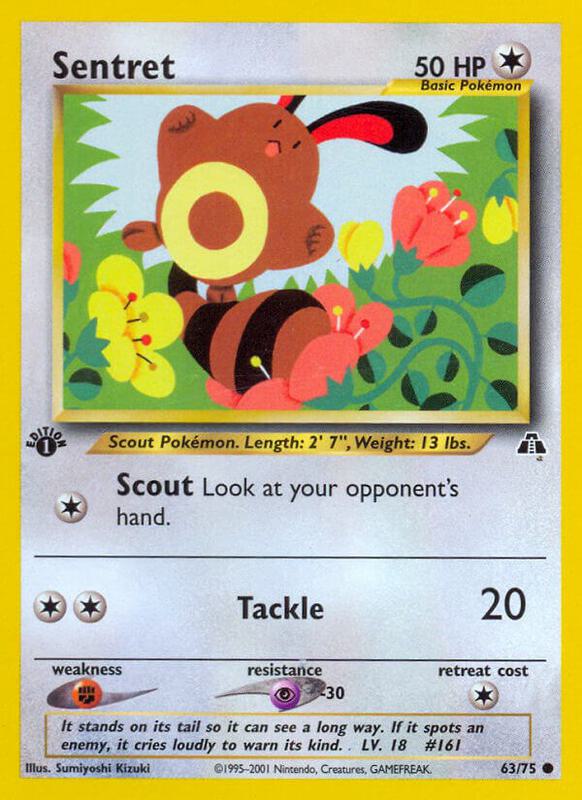 Sentret Pokemon card from Neo Discovery