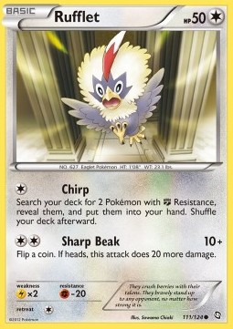 Rufflet Pokemon card from Dragons Exalted