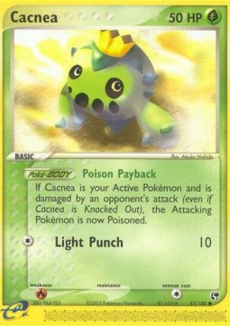 Cacnea Pokemon card from EX Sandstorm