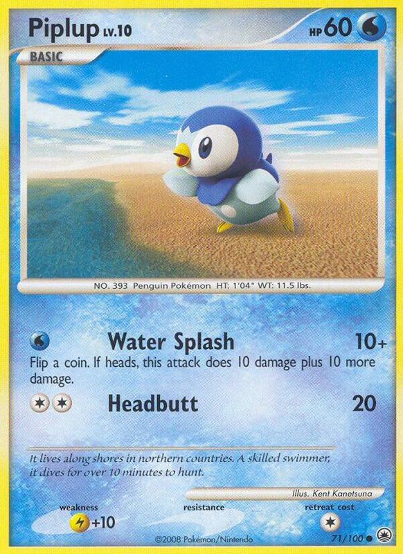 Piplup (71) Pokemon card from Majestic Dawn