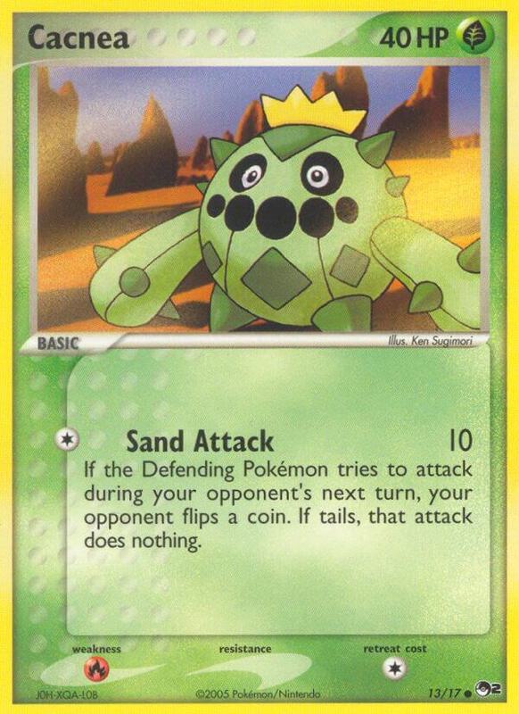 Cacnea Pokemon card from POP Series 2