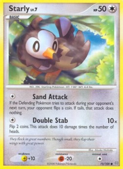 Starly Lv.7 Pokemon card from Stormfront