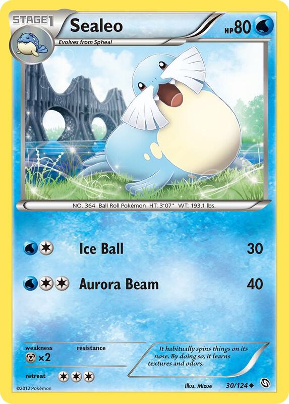 Sealeo Pokemon card from Dragons Exalted