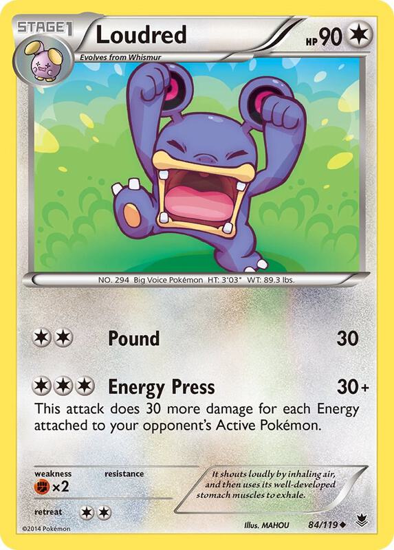 Loudred Pokemon card from XY - Phantom Forces