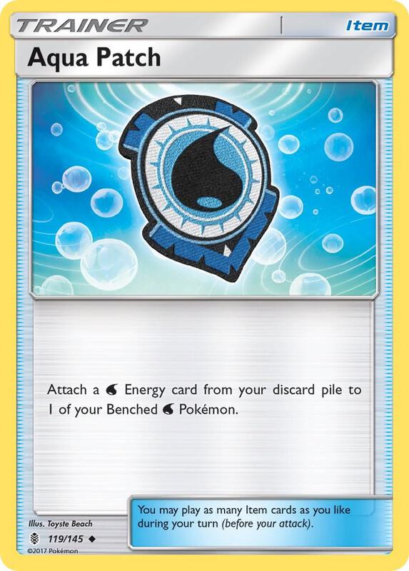 Aqua Patch Pokemon card from SM - Guardians Rising