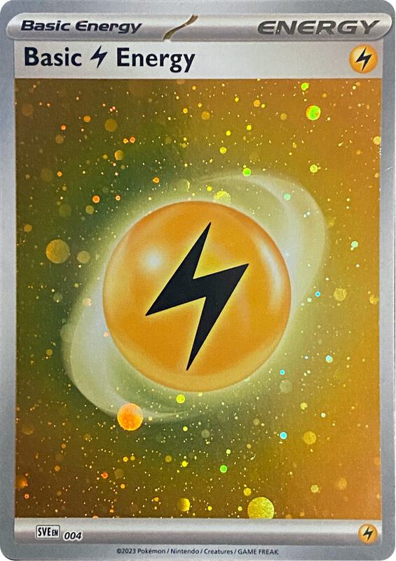 Basic Lightning Energy (Cosmos Holo) Pokemon card from SVE: Scarlet & Violet Energies