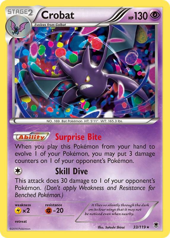 Crobat Pokemon card from XY - Phantom Forces