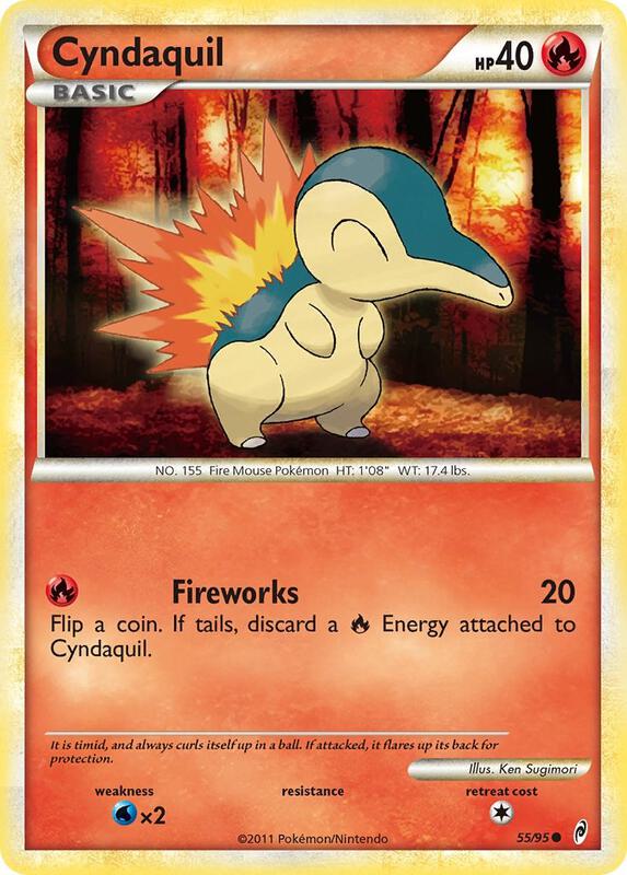 Cyndaquil Pokemon card from Call of Legends