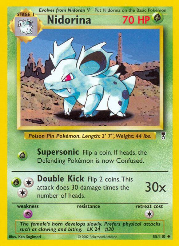 Nidorina Pokemon card from Legendary Collection