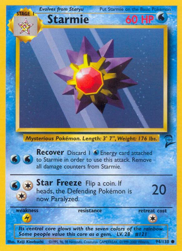 Starmie Pokemon card from Base Set 2