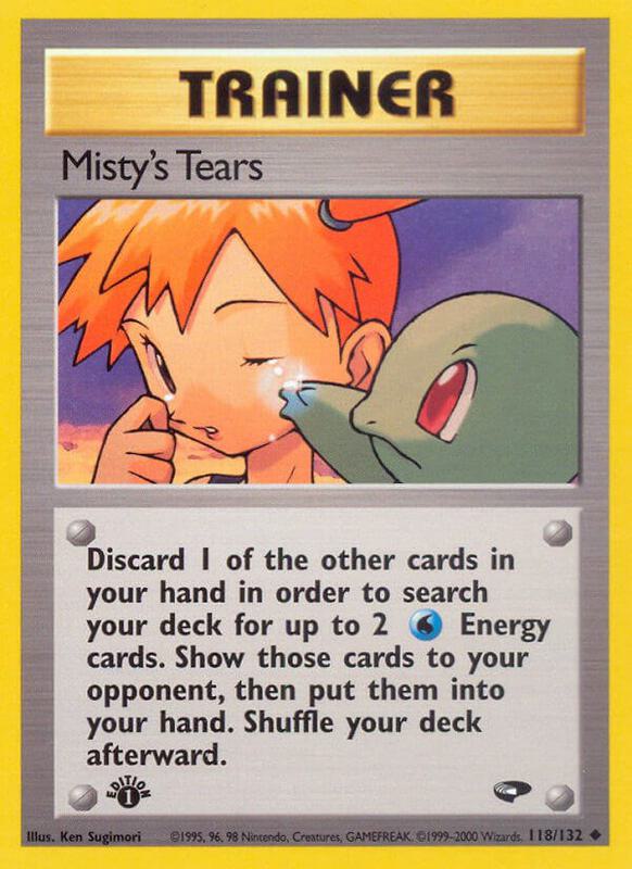 Misty's Tears Pokemon card from Gym Challenge