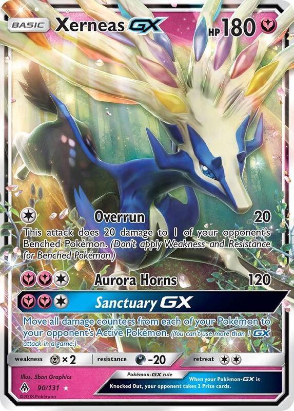 Xerneas GX Pokemon card from SM - Forbidden Light