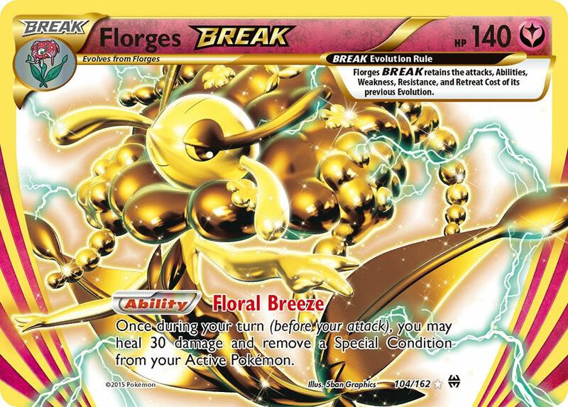Florges BREAK Pokemon card from XY - BREAKthrough