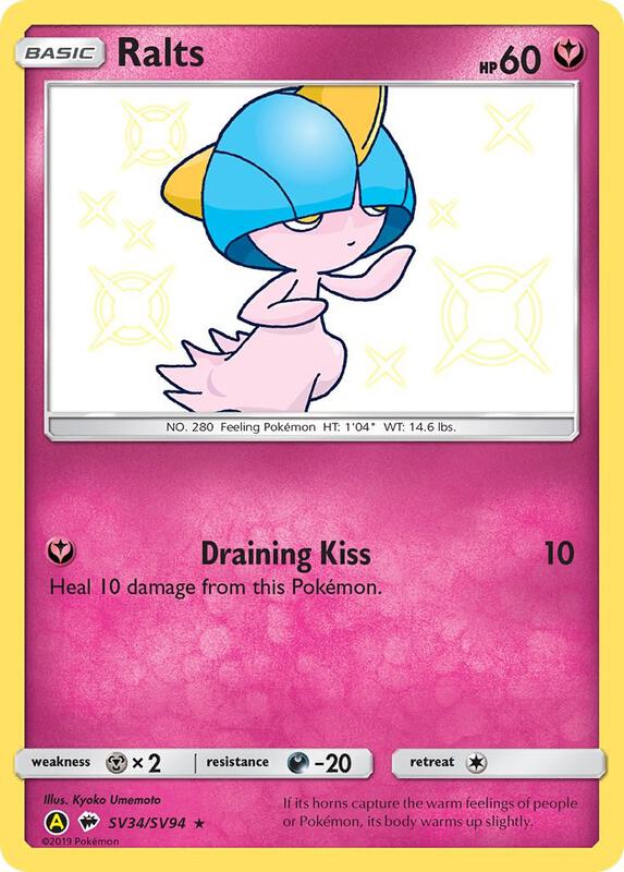 Ralts Pokemon card from Hidden Fates: Shiny Vault