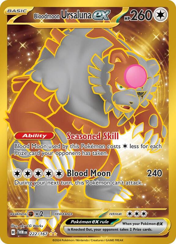 Bloodmoon Ursaluna ex Pokemon card from SV06: Twilight Masquerade