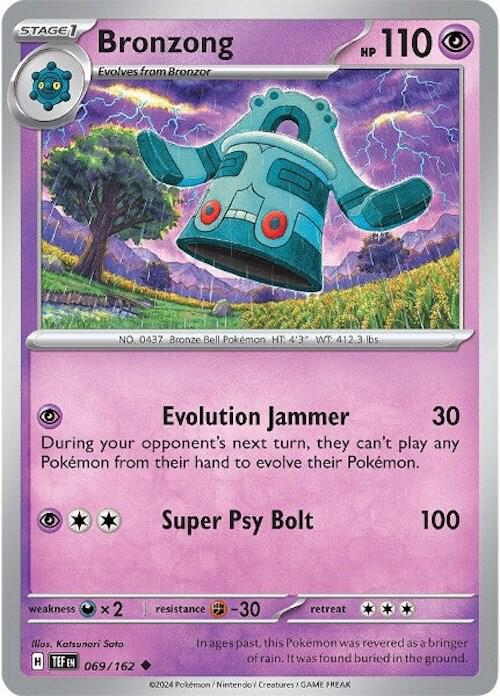 Bronzong Pokemon card from SV05: Temporal Forces