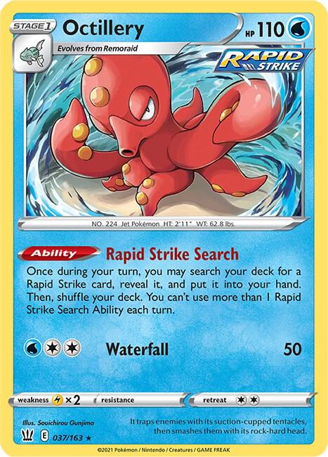 Octillery Pokemon card from SWSH05: Battle Styles