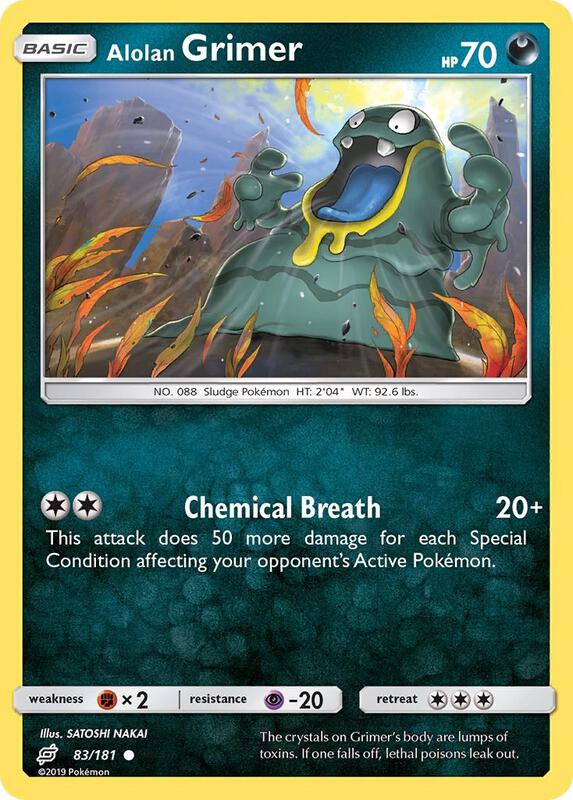 Alolan Grimer Pokemon card from SM - Team Up