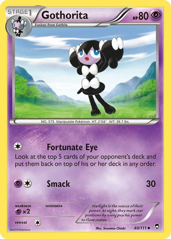 Gothorita Pokemon card from XY - Furious Fists