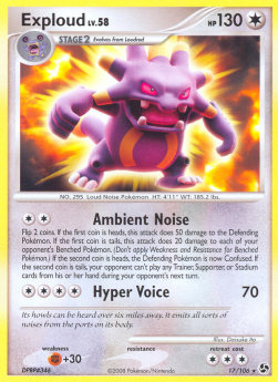 Exploud Lv.58 Pokemon card from Great Encounters