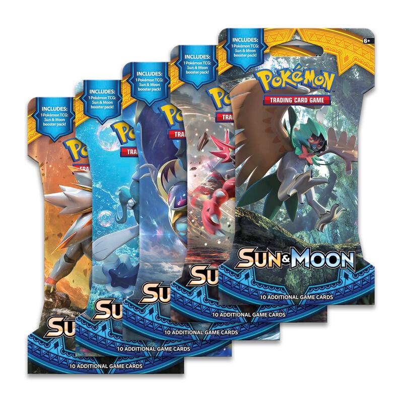 Sun & Moon Sleeved Booster Pack Art Bundle [Set of 5] Pokemon card from SM Base Set