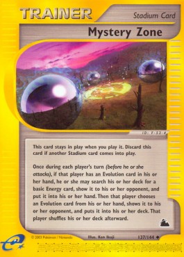 Mystery Zone Pokemon card from Skyridge