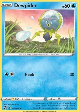 Dewpider Pokemon card from Silver Tempest