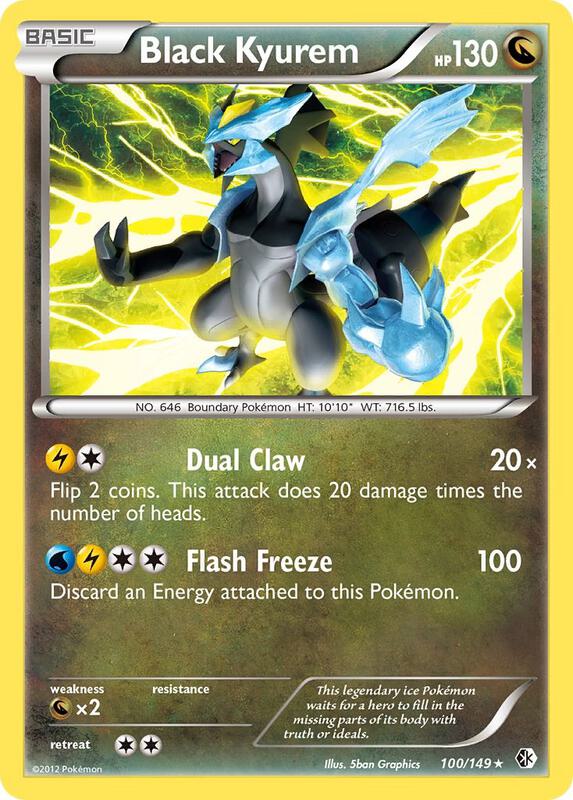 Black Kyurem Pokemon card from Boundaries Crossed