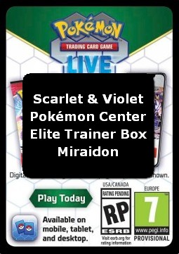 Live Code Card (Miraidon Pokémon Center Elite Trainer Box) (SVI) Scarlet & Violet