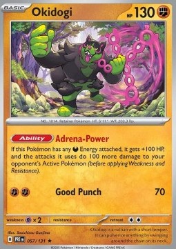 Okidogi Pokemon card from Prismatic Evolutions