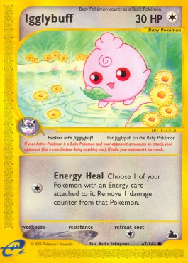 Igglybuff Pokemon card from Skyridge