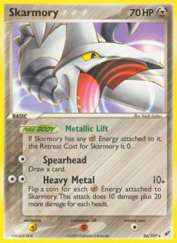Skarmory Pokemon card from EX Deoxys