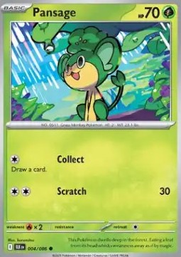 Pansage Pokemon card from Black Bolt