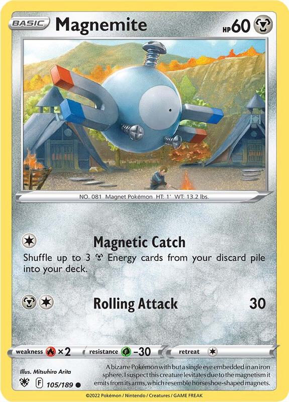 Magnemite Pokemon card from SWSH10: Astral
