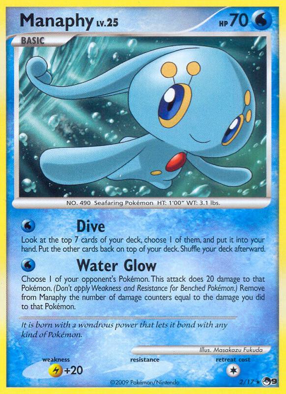 Manaphy Pokemon card from POP Series 9