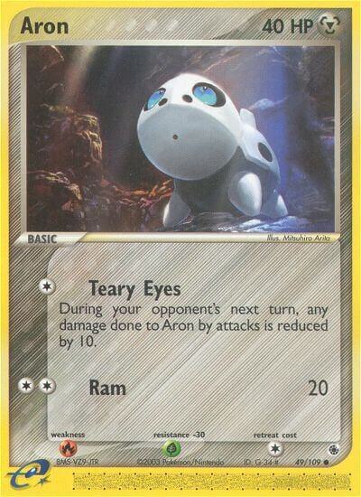 Aron Pokemon card from Ruby and Sapphire