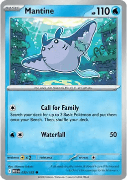 Mantine (Holo) Pokemon card from Mega Evolution