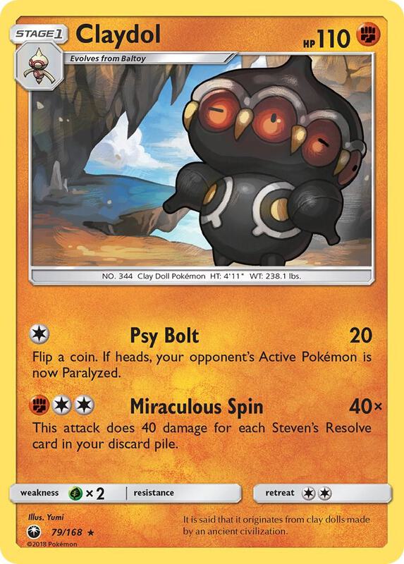 Claydol Pokemon card from SM - Celestial Storm