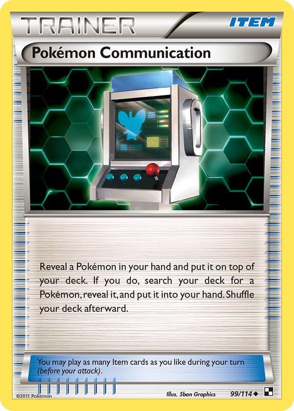 Pokemon Communication Pokemon card from Black and White