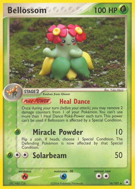 Bellossom Pokemon card from Hidden Legends