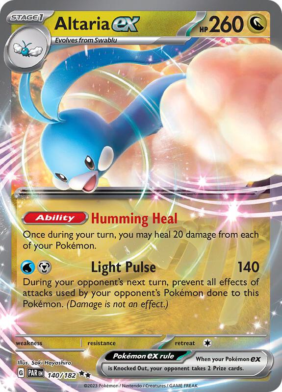 Altaria ex Pokemon card from SV04: Paradox Rift