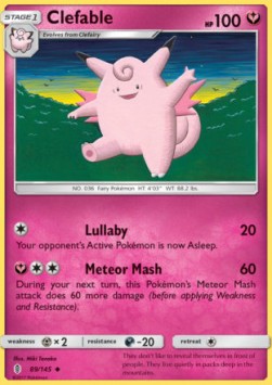 Clefable Pokemon card from Guardians Rising