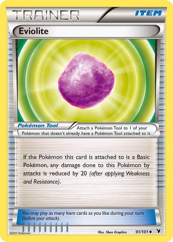 Eviolite Pokemon card from Noble Victories